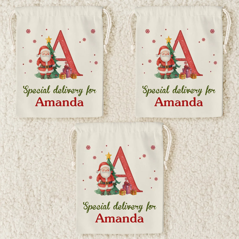 Custom Snowman Favor Bag - Personalized Christmas Birthday Gifts For Kids - Sweet Holiday Joy