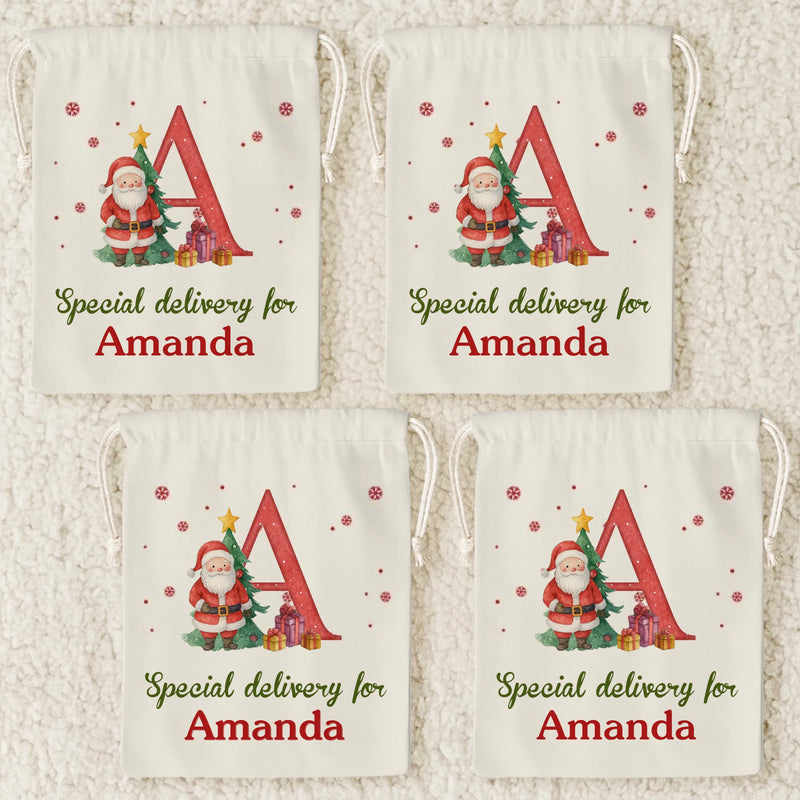Custom Snowman Favor Bag - Personalized Christmas Birthday Gifts For Kids - Sweet Holiday Joy