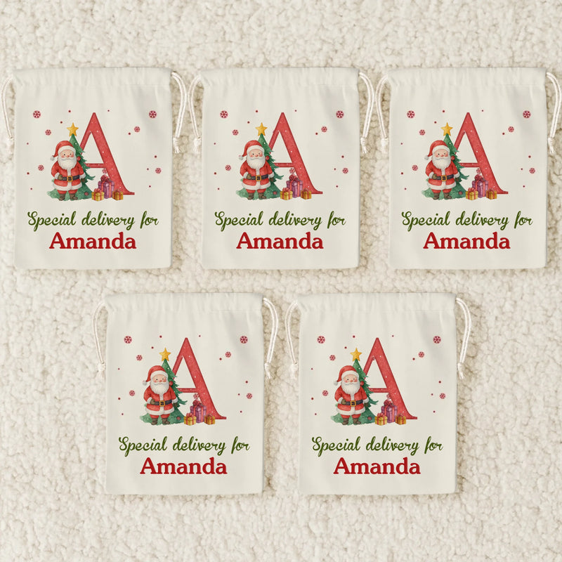 Custom Snowman Favor Bag - Personalized Christmas Birthday Gifts For Kids - Sweet Holiday Joy