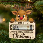 Custom Wooden Money Holder Ornament - Personalized Christmas Birthday Gifts For Kids - Little Stars Of Christmas Joy
