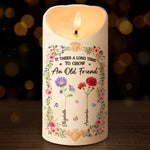 Custom LED Candle - Personalized Best Friend Birthday Gifts For Women, Besties, Sisters, BFF - Shine Through Every Storm