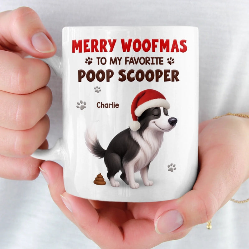 Custom Mug - Personalized Christmas Birthday Gifts For Dog Lovers, Dog Dad And Mom - Merry Woofmas, Hooman