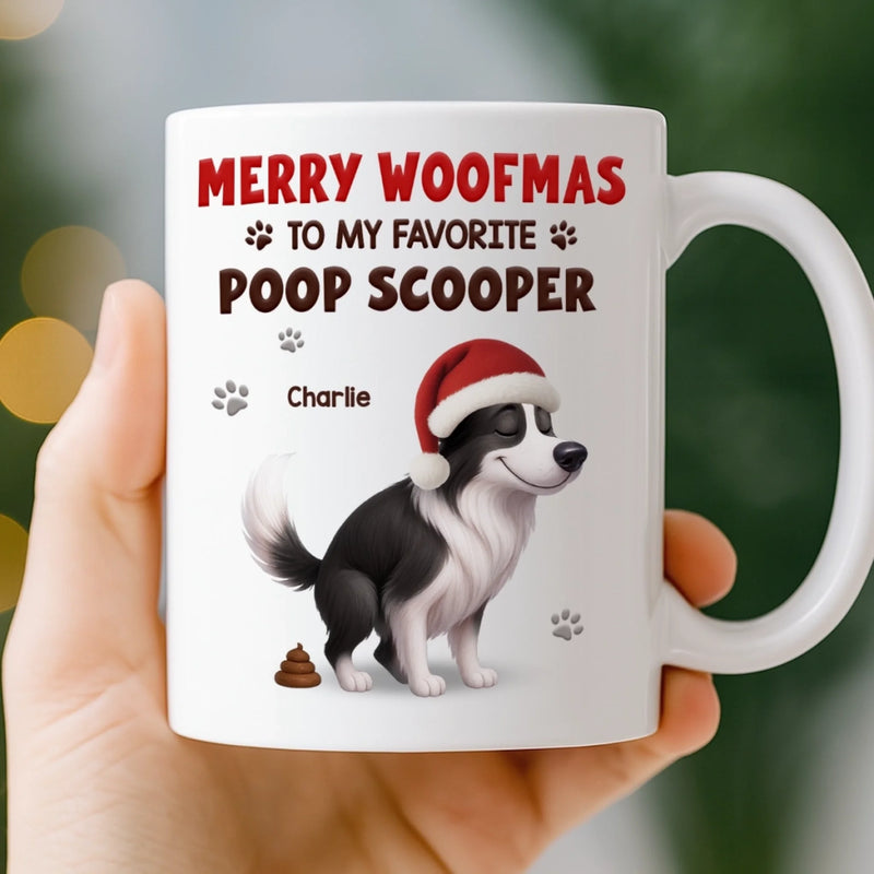 Custom Mug - Personalized Christmas Birthday Gifts For Dog Lovers, Dog Dad And Mom - Merry Woofmas, Hooman