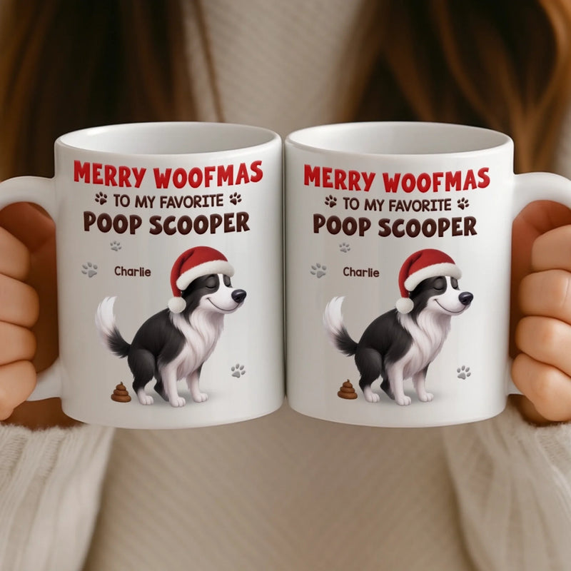 Custom Mug - Personalized Christmas Birthday Gifts For Dog Lovers, Dog Dad And Mom - Merry Woofmas, Hooman