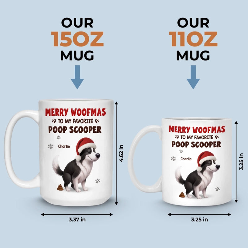 Custom Mug - Personalized Christmas Birthday Gifts For Dog Lovers, Dog Dad And Mom - Merry Woofmas, Hooman