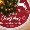 Custom Tree Skirt - Personalized Christmas Birthday Gifts For Mom, Dad, Brother, Sister, Kids - Magic Starts Below