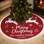 Custom Tree Skirt - Personalized Christmas Birthday Gifts For Mom, Dad, Brother, Sister, Kids - Magic Starts Below