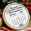 Custom Embroidered Ornament - Personalized Christmas Memorial Sympathy Gifts For Loss Of Mom, Dad - Your Memory Lights My Heart
