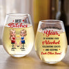 Custom Wine Glass - Personalized Best Friend Birthday Gifts For Women, Besties, Sisters, BFF - Vino Vibes Only