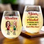 Custom Name Funny Best Friend Gifts for Women - Personalized Wine Glass