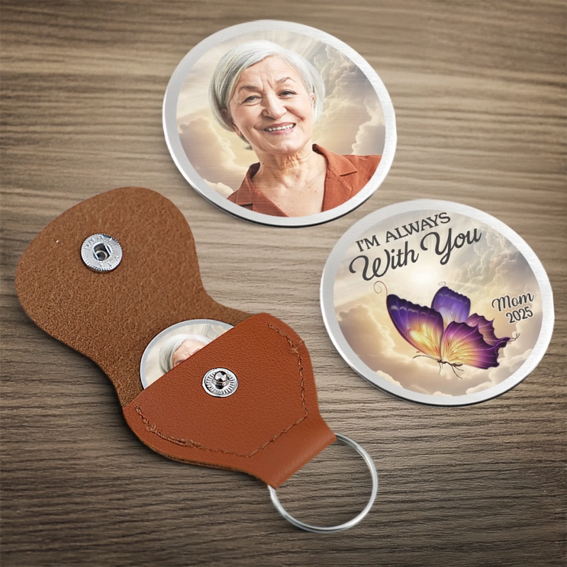 Custom Photo Cardinal Pocket Hug - Personalized Memorial Sympathy Gifts For Loss Of Mom, Dad - Still Beside Me