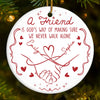 Custom Ceramic Ornament - Personalized Best Friend Christmas Birthday Gifts For Women, Besties, Sisters, BFF - Shared Smiles Endless Stories
