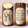 Custom LED Candle - Personalized Anniversary Wedding Gifts For Husband And Wife, Him And Her - Our Love Lights On