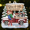Custom Acrylic Ornament - Personalized Anniversary Christmas Wedding Gifts For Husband And Wife, Dog Cat Lovers - Just Two Humans And A Fur Army
