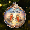 Custom Cardinal Acrylic Ornament - Personalized Christmas Memorial Sympathy Gifts For Loss Of Mom, Dad - Your Love Echoes Through Time