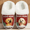 Custom Fluffy Slippers With Fur Lining - Personalized Christmas Birthday Gifts For Dog Cat Lovers, Dog Dad And Mom, Cat Owners - Best Dog Mom Ever