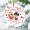 Custom Ceramic Ornament - Personalized Best Friend Christmas Birthday Gifts For Women, Besties, Sisters, BFF - Together Always Better
