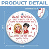 Custom Ceramic Ornament - Personalized Best Friend Christmas Birthday Gifts For Women, Besties, Sisters, BFF - Together Always Better