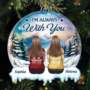 Custom Acrylic Ornament - Personalized Christmas Memorial Sympathy Gifts For Loss Of Mom, Dad - Love Remains Though You Are Gone