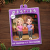 Custom Acrylic Ornament - Personalized Best Friend Christmas Birthday Gifts For Women, Besties, Sisters, BFF - Snowy Days Filled With Laughter