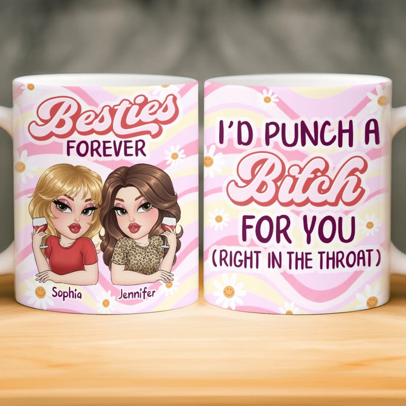 Custom Mug - Personalized Best Friend Birthday Gifts For Women, Besties, Sisters, BFF - Trust In Every Laugh