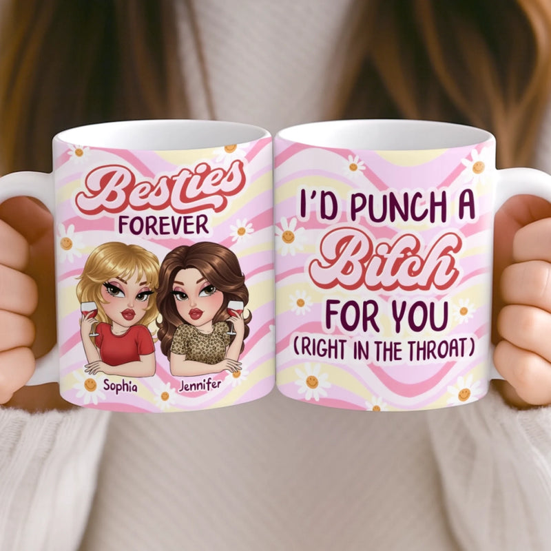 Custom Mug - Personalized Best Friend Birthday Gifts For Women, Besties, Sisters, BFF - Trust In Every Laugh
