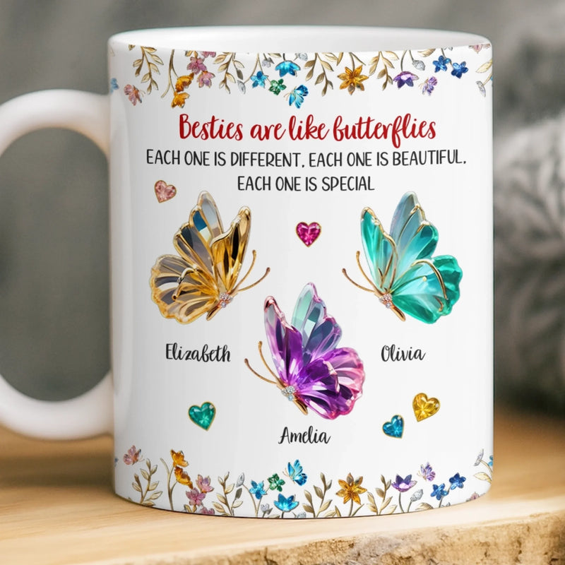 Custom Mug - Personalized Best Friend Birthday Gifts For Women, Besties, Sisters, BFF - Stay Soft Shine Bright