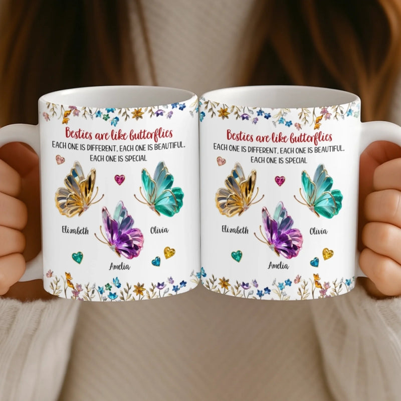 Custom Mug - Personalized Best Friend Birthday Gifts For Women, Besties, Sisters, BFF - Stay Soft Shine Bright