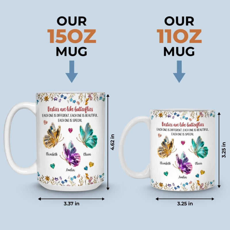 Custom Mug - Personalized Best Friend Birthday Gifts For Women, Besties, Sisters, BFF - Stay Soft Shine Bright