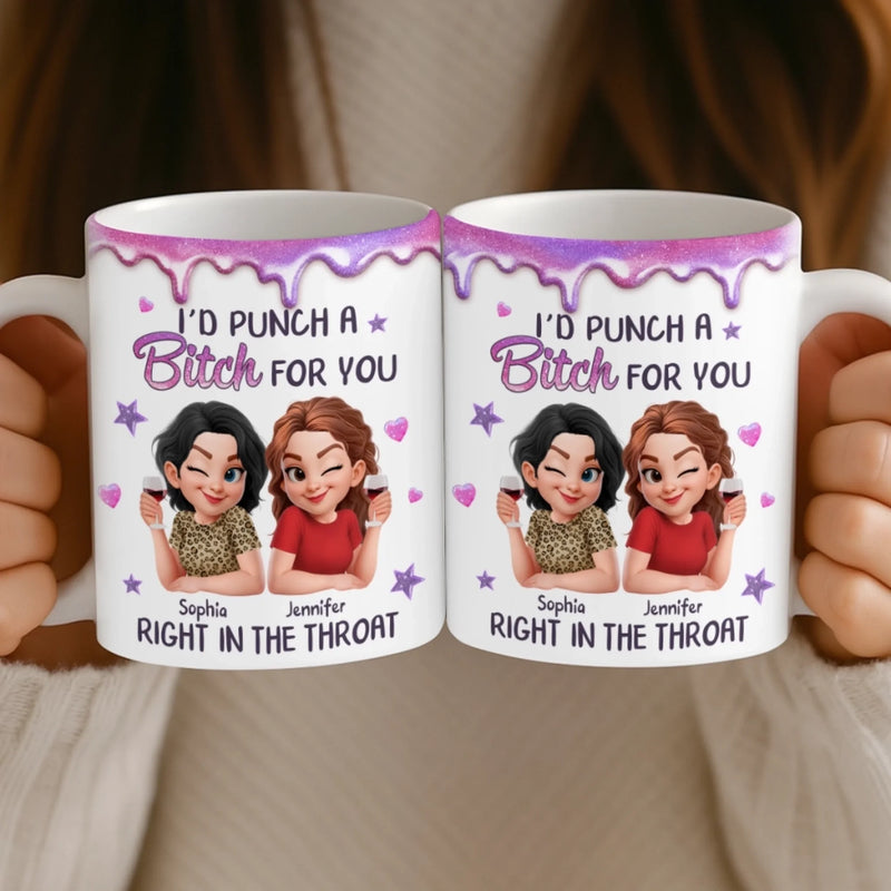 Custom Mug - Personalized Best Friend Birthday Gifts For Women, Besties, Sisters, BFF - Partners In Laughs