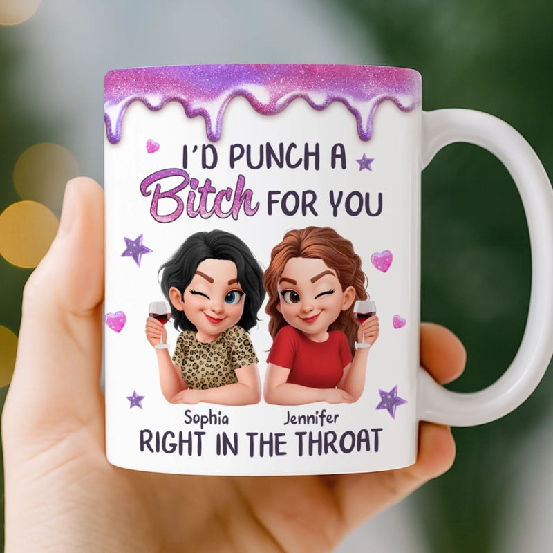 Custom Mug - Personalized Best Friend Birthday Gifts For Women, Besties, Sisters, BFF - Partners In Laughs