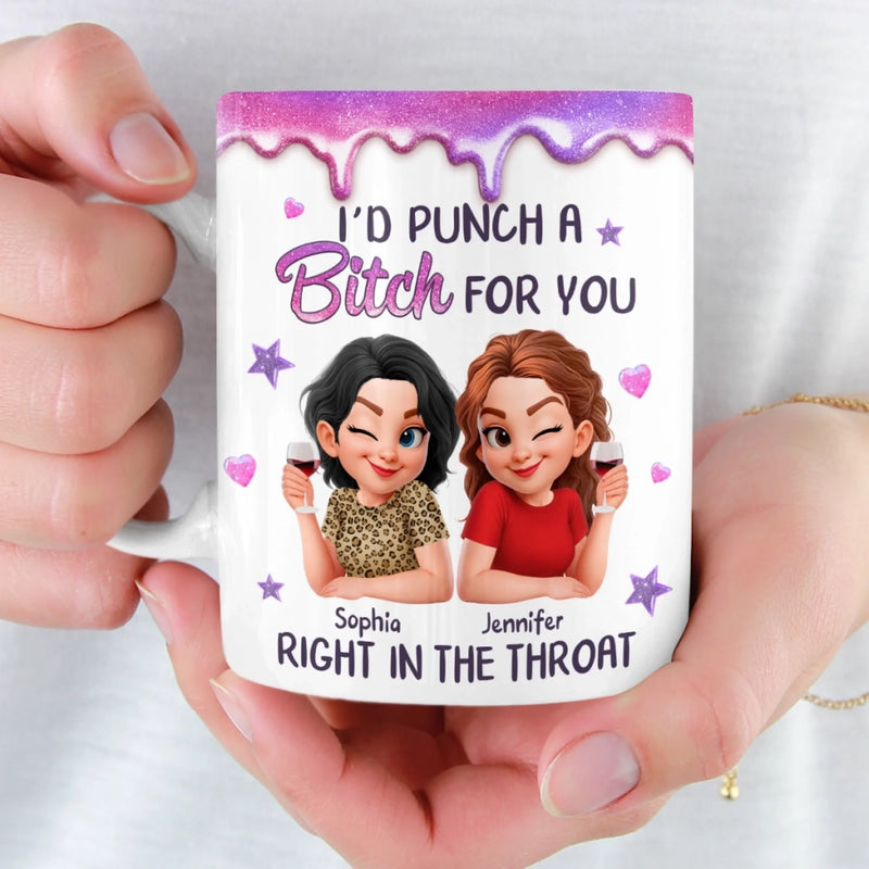 Custom Mug - Personalized Best Friend Birthday Gifts For Women, Besties, Sisters, BFF - Partners In Laughs
