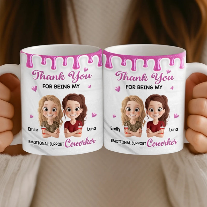 Custom Mug - Personalized Funny Gifts For Coworker, Work Bestie - Fueled By Meetings