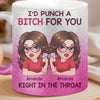 Custom 11OZ Glitter Matte Ceramic Mug - Personalized Best Friend Birthday Gifts For Women, Besties, Sisters, BFF - Besties Bring The Sunshine In