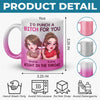 Custom 11OZ Glitter Matte Ceramic Mug - Personalized Best Friend Birthday Gifts For Women, Besties, Sisters, BFF - Besties Bring The Sunshine In