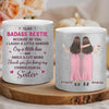 Custom 11OZ Glitter Matte Ceramic Mug - Personalized Best Friend Birthday Gifts For Women, Besties, Sisters, BFF - Together We Make Life Sweet