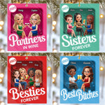 Custom Toy Box Acrylic Ornament - Personalized Best Friend Christmas Birthday Gifts For Women, Besties, Sisters, BFF - Smiles Grow Bigger Together