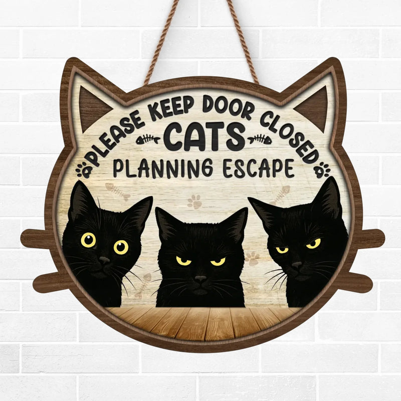 Whiskers Over Rules - Cat Home Decor Wood Sign - House Warming Gift For Cat Lovers