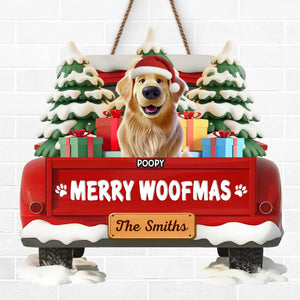 Custom Wood Sign - Personalized Christmas Birthday Gifts For Dog Lovers, Dog Dad And Mom - Merry Woofmas Ya Filthy Animal