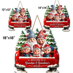 Custom Gnome Wood Sign - Personalized Christmas Birthday Gifts For Grandpa, Grandma - Bless This Home With Laughter