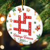 Custom Scrabble Ceramic Ornament - Personalized Christmas Birthday Gifts For Mom, Dad, Brother, Sister, Kids - Home Is Built On Love