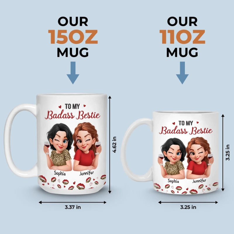 Custom Mug - Personalized Best Friend Birthday Gifts For Women, Besties, Sisters, BFF - Hearts That Just Get It