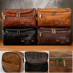 Custom Engraved Leather Toiletry Bag - Personalized Birthday Gifts For Son - Carry Confidence Daily