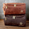 Custom Engraved Leather Toiletry Bag - Personalized Birthday Gifts For Dad, Brother, Grandpa, Husband - Journey Defines You