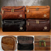 Custom Engraved Leather Toiletry Bag - Personalized Birthday Gifts For Dad, Brother, Grandpa, Husband - Journey Defines You