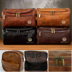 Custom Engraved Leather Toiletry Bag - Personalized Birthday Gifts For Dad, Brother, Grandpa, Husband - Journey Defines You