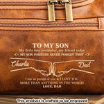 Custom Engraved Leather Toiletry Bag - Personalized Birthday Gifts For Son - Carry Confidence Wherever You Go