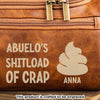 Custom Engraved Leather Toiletry Bag - Personalized Birthday Gifts For Dad, Grandpa - Love Passed From Heart To Heart