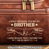 Custom Engraved Leather Toiletry Bag - Personalized Birthday Gifts For Brother - Always Got Your Back