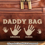 Custom Engraved Leather Toiletry Bag - Personalized Birthday Gifts For Dad, Grandpa - Generations United In Love